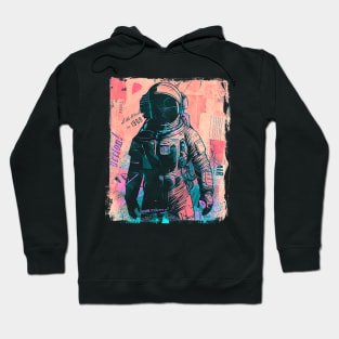 Paper Collage Astronaut Hoodie